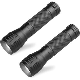Lanterna LED 3000 Lúmens com Zoom, 3 Modos, Resistente à Água, Lanterna Portátil, Pacote com 2