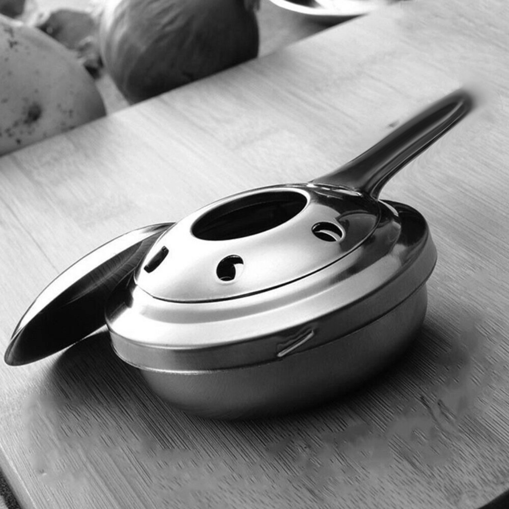 Fogareiro Rechaud Queimador Espiriteira em Inox com tampa para Fondue Restaurante Festa Fundi Fondi