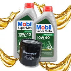 Troca de Óleo para Kawasaki Er6-n / Versys 650 Mobil 10w40 + Filtro