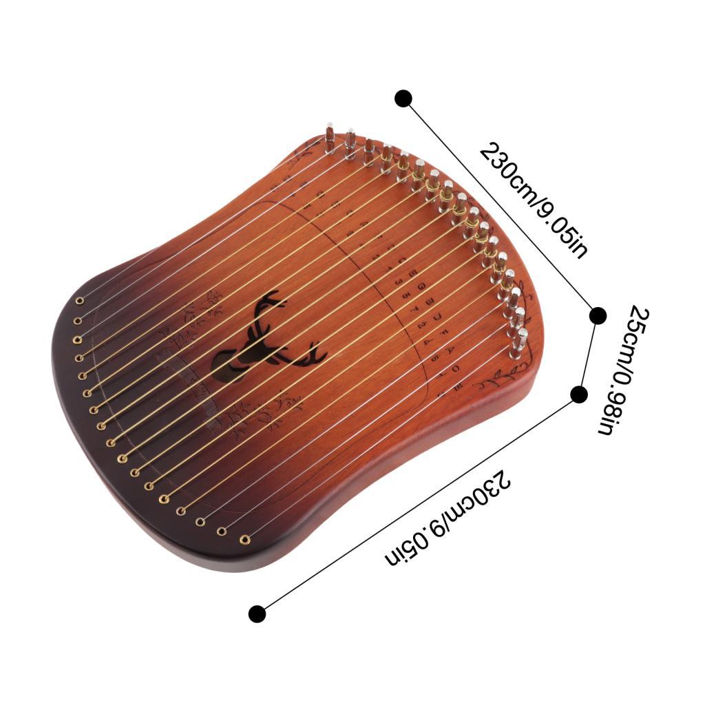 lilystudio.br-SIP-TW fangzi Harpa de lira de 17 cordas, instrumento musical portátil de madeira de faia sólida com