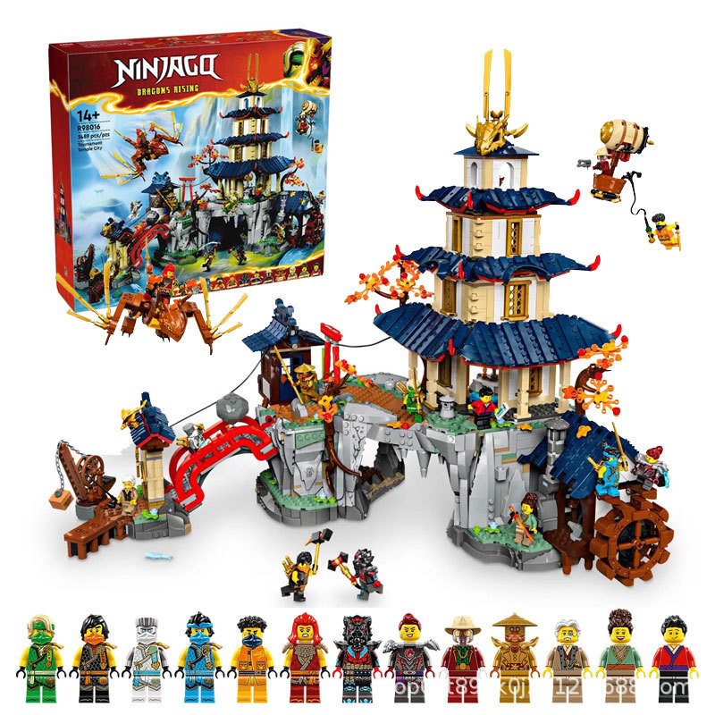 5 compatível Phantom Ninja série 71814 Arena templo cidade construção montagem bloco de construção brinquedos novo202606