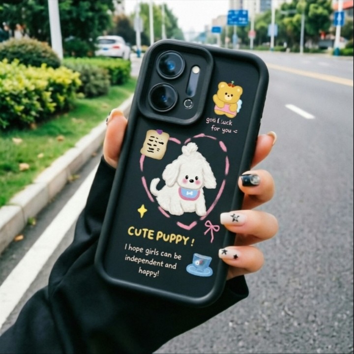 Capa Galaxy J4 Plus J4 Prime J6 Prime J6 Plus J7 Prime J7 Pro J2 Prime J7 Amor cachorrinho branco caixa de celular