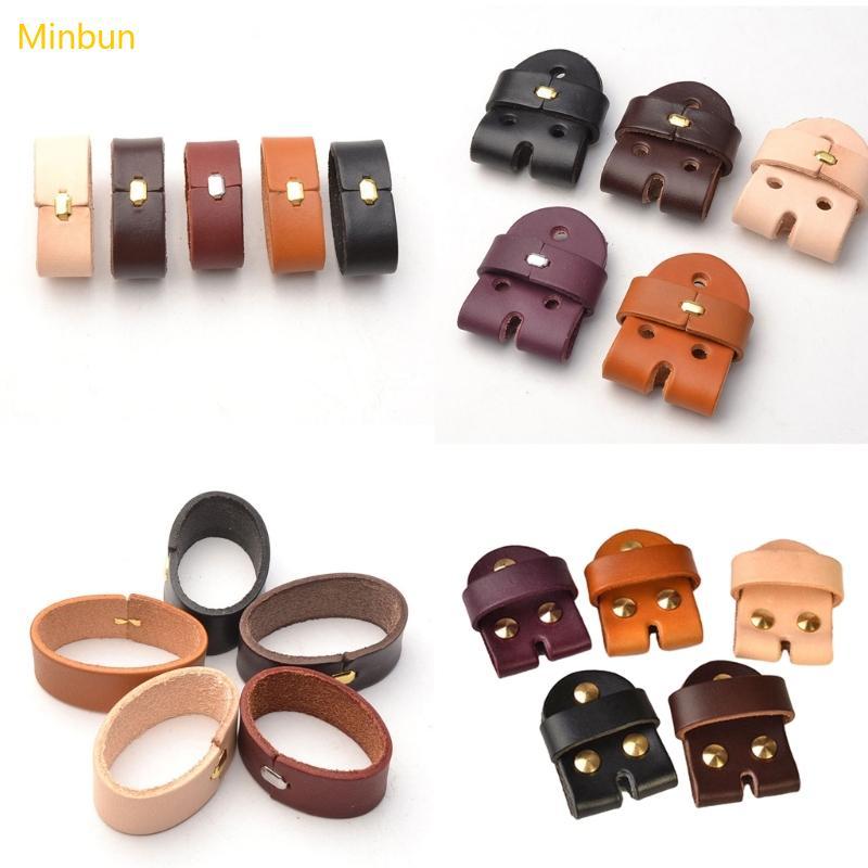 Minbun Elegante Cinto Couro Fivela Cinta Conector Rebites Keeper Para Pino Manutenção Artesanato Suppl