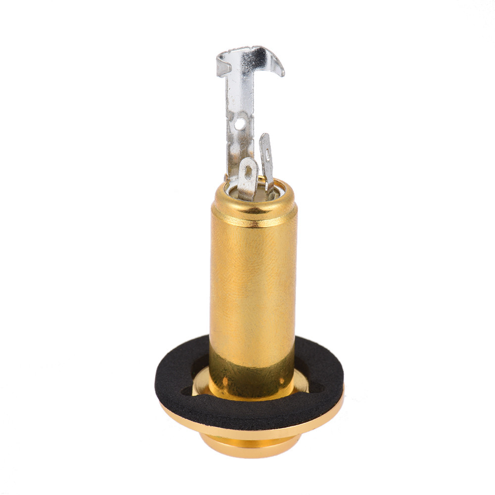 Doplay-BR fangzi Guitarra elétrica acústica Mono End Pin Endpin Jack Tomada Plug 6,35 mm 1/4 Polegada Material de cobre