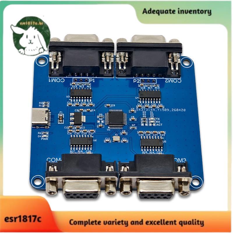 Módulo De Comunicação USB Para 4-CH RS232 Chip CH344Q Suporta Recepção De Transmissão Full Duplex De 4 Canais Impressora