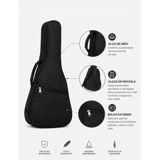 Bag Cavaquinho Ukulele Simples com Alça e Alta Durabilidade