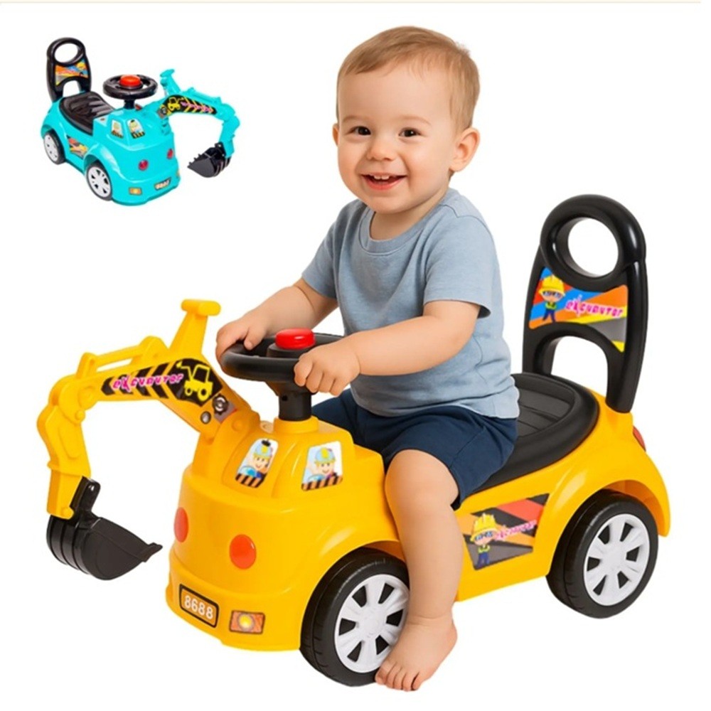TRATOR INFANTIL ANDADOR COM GARRA E BUZINA - XCELL