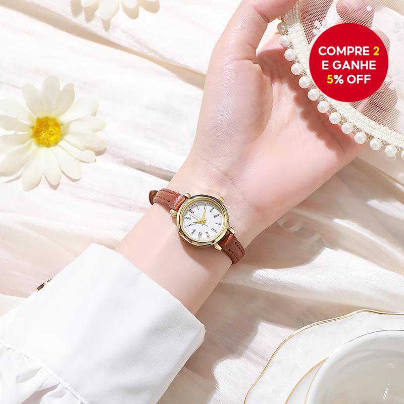 Novo Nicho De Luxo Feminino Relógio Quartzo Compacto Requintado Elegante Simples Senhoras De Pulso Para Estudantes
