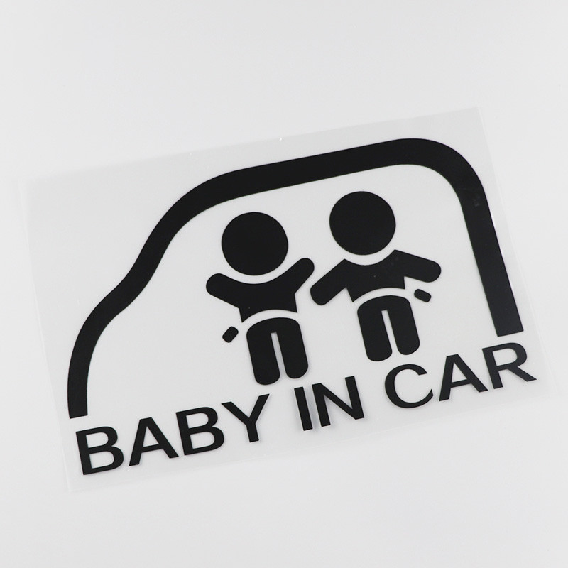 D1 D1.P-A117 BABY IN CAR Aviso Adesivo de carro Adesivo traseiro Adesivo reflexivo