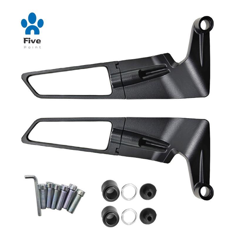 Espelho Retrovisor Para Motocicleta , Lateral Ajustável Com Asa De Vento , Compatível Z400 , Z650 , Z900 , Z1000