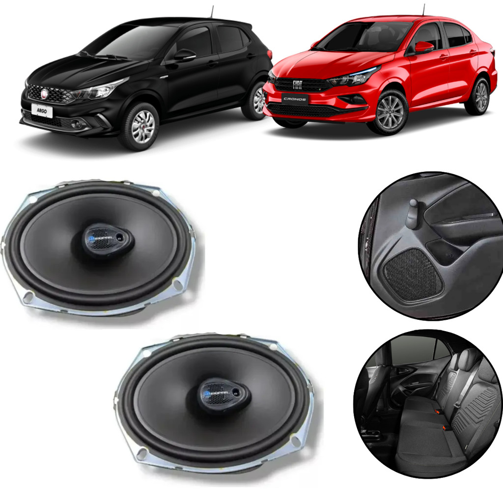 Imagem Par Alto Falante Traseiro Mopar Fiat Argo Cronos Toro Pulse Fastback Genuino