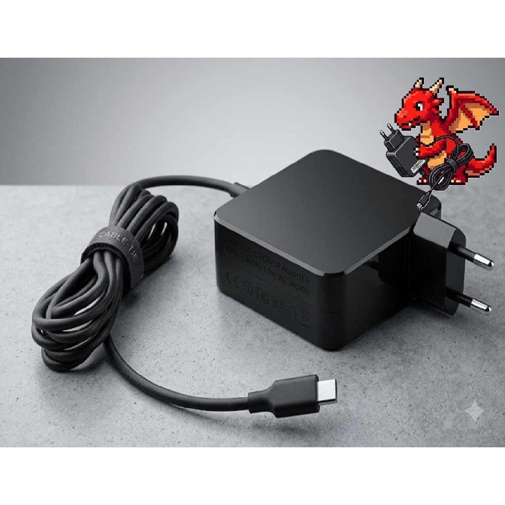 Carregador Turbo Tipo C 65W Para Notebook E Celular Inteligente PD