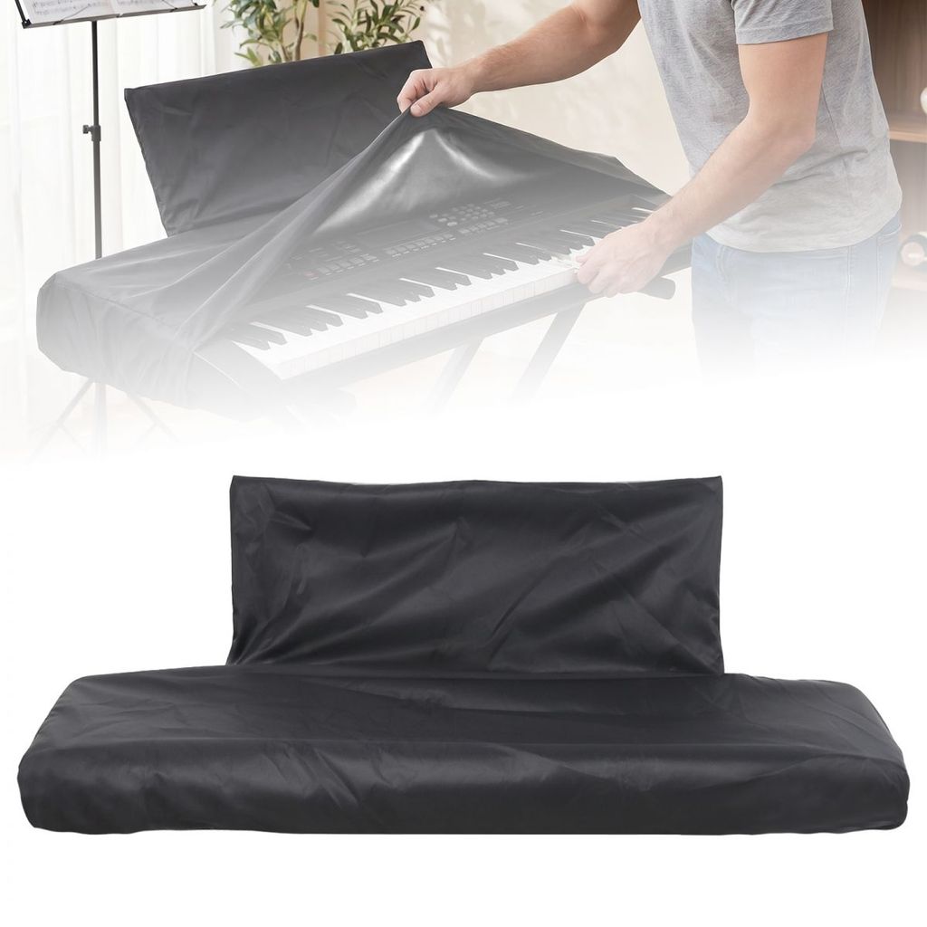 Capa Protetora Contra Poeira Para Teclado De Piano Digital De 61 Teclas Tecido Oxford À Prova D'água , Completa Com Bols