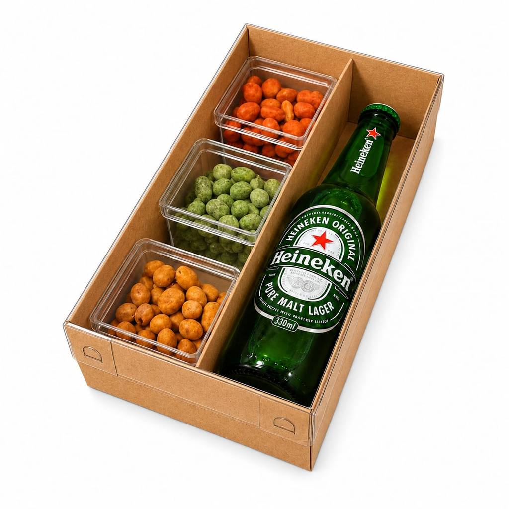 Caixa Para Presente / Bebida E 6 Doces - 10 Unidades/ garrafa / cerveja Caixa Para Chandon Presente Dia dos Pais