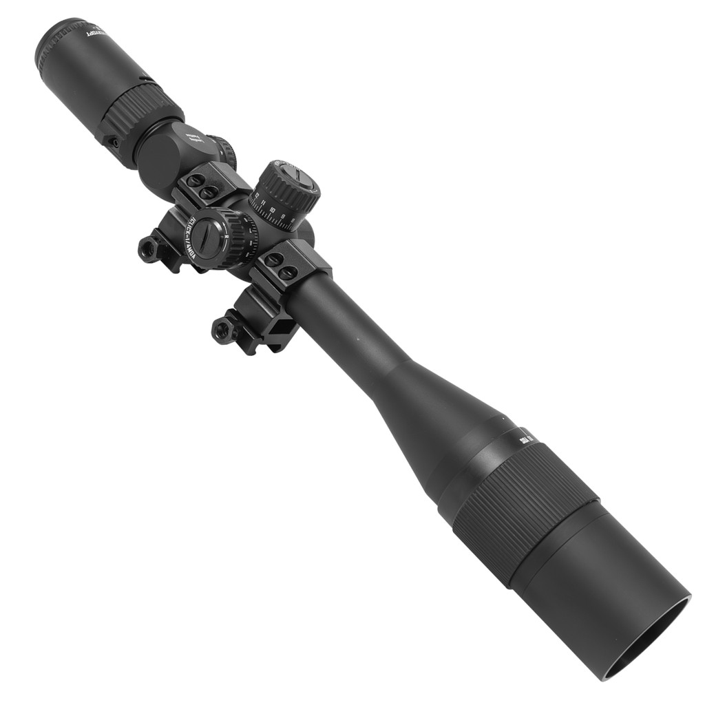 Luneta Discovery 6-24x42 Mildot Iluminado Paralaxe + 2 Mounts 7/8 + Parasol + Pano Limpeza Carabina