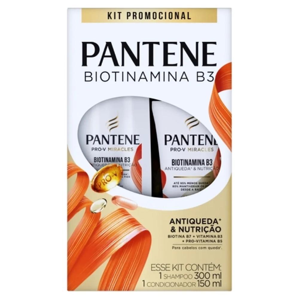 Kit Shampoo Pantene Antiqueda Biotina 300ml + Condicionador 150ml