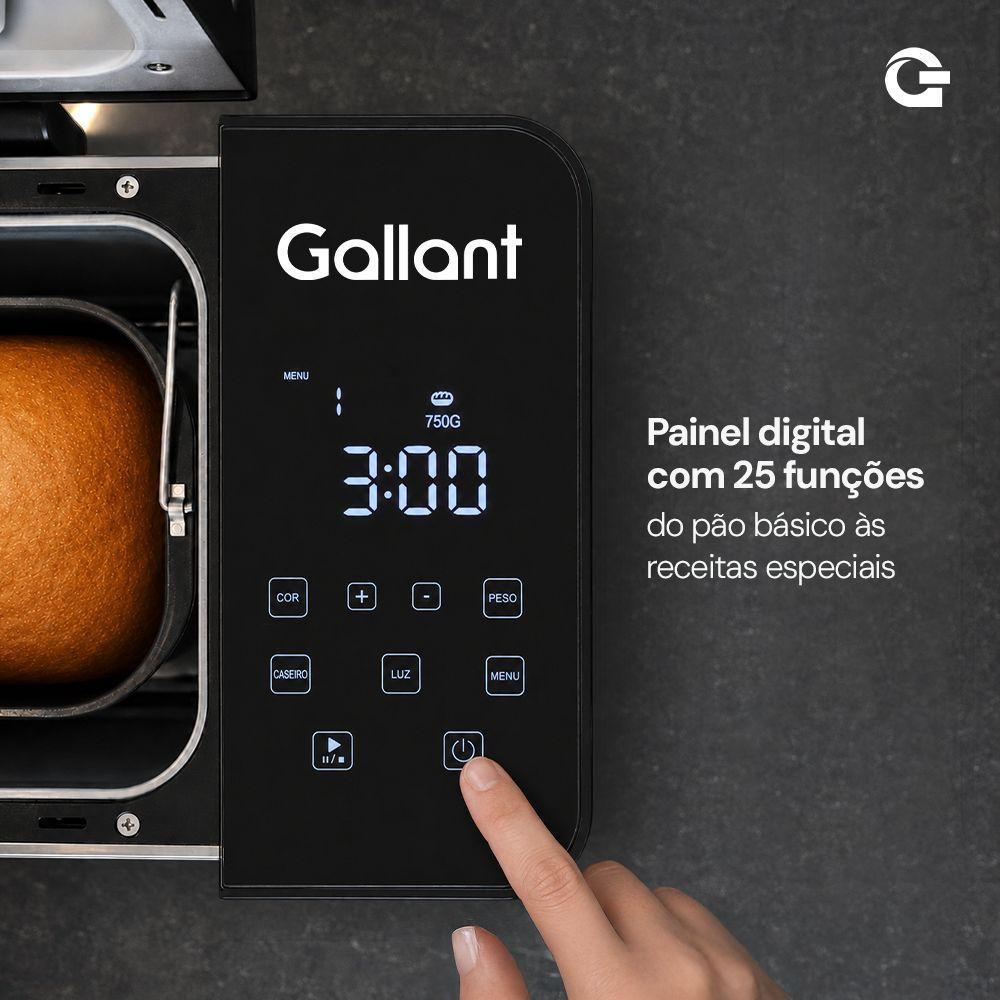 Panificadora Digital 25 Programas Gallant 600W Inox Espelhado 127V (GPA1E19A)
