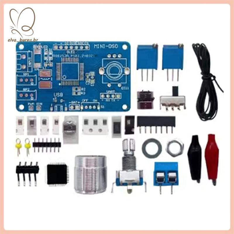[elva_burns.br] DIY Mini Kit Osciloscópio Digital STC8K8A Microcontrolador Eletrônico Solda Prática Peças Soltas