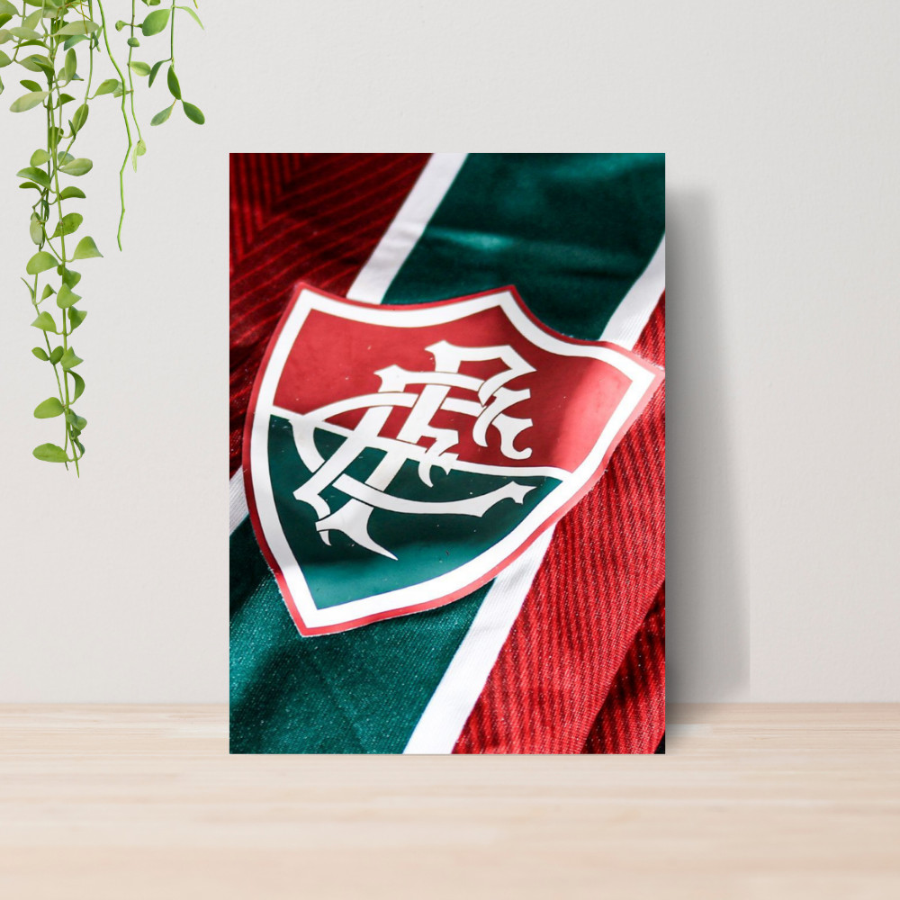 Quadro Decorativo Fluminense Flu Futebol Escudo 03 | Placa 20x28
