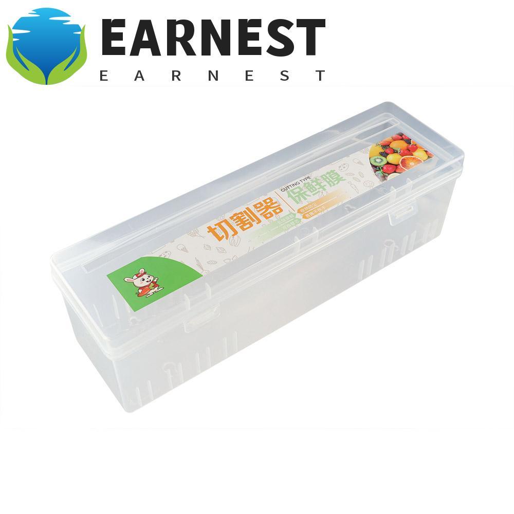 EARNEST Dispensador De Envoltório De Plástico Reutilizável Ferramenta De Cozinha Segura Com Cortador Deslizante Suporte