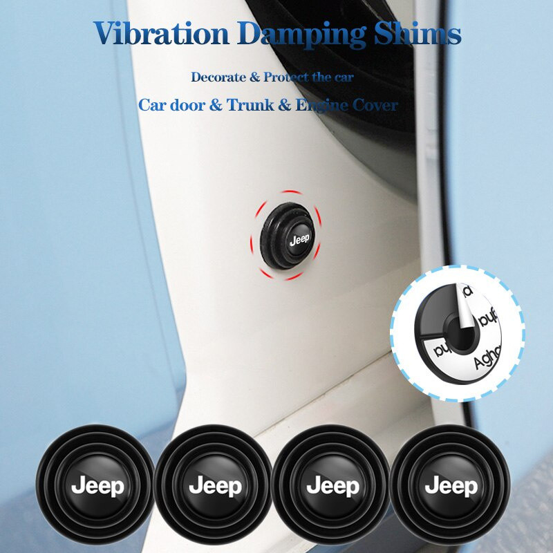 Adesivo Antirruído para Porta de PVC Jeep (4/8/12 peças) com Amortecedor Tiep, Acessórios Miniatura Renegade Willys XCYM