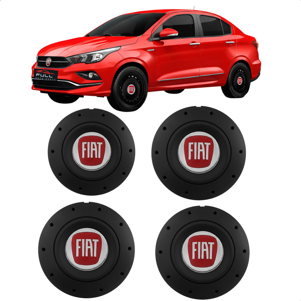 Jg 4 Calotas Fiat Roda Ferro Aro 13 14 15 Amarok 4 Furo Palio Mobi Uno Siena