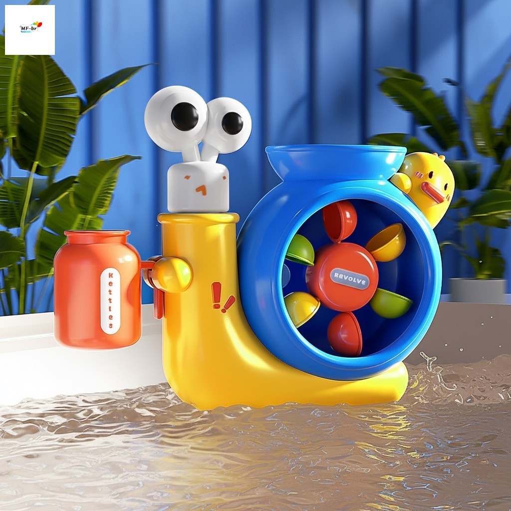 Acessório Giratório Do Chuveiro Sprinkler Brinquedo Banho Da Roda De Água Caracol Para Crianças 3 +