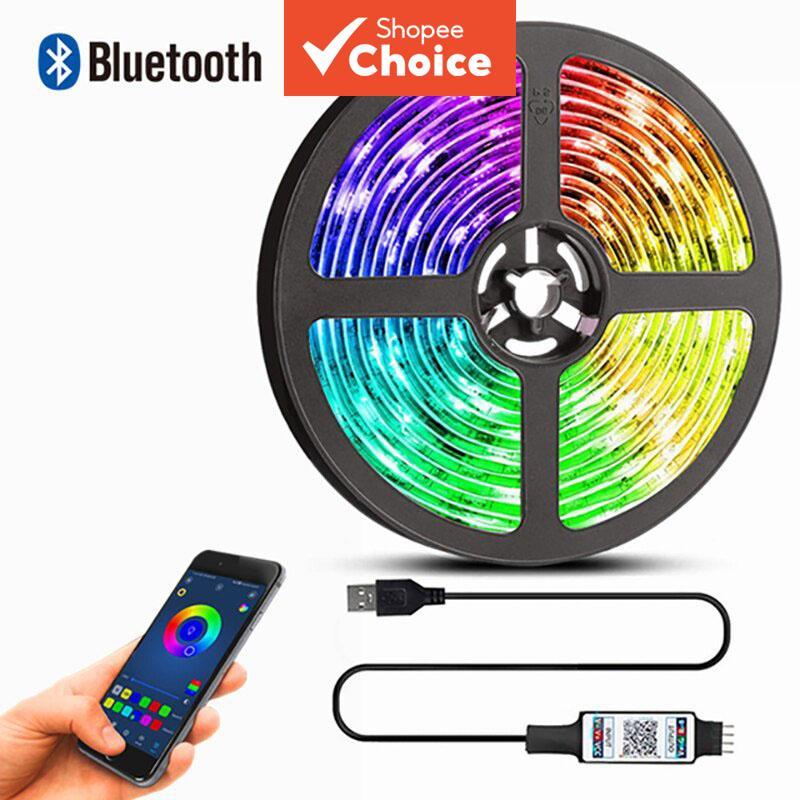 Luz Usb Bluetooth App Controle Rgb Tira Led Smd 5050 Mudança De Cor Para Tv Sala Quarto Decoração Casa Presente Natal