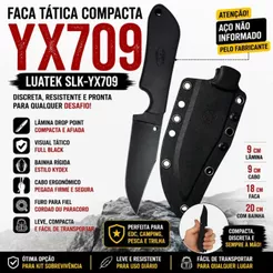 Faca Tática Compacta Luatek YX709 Bainha Rígida EDC