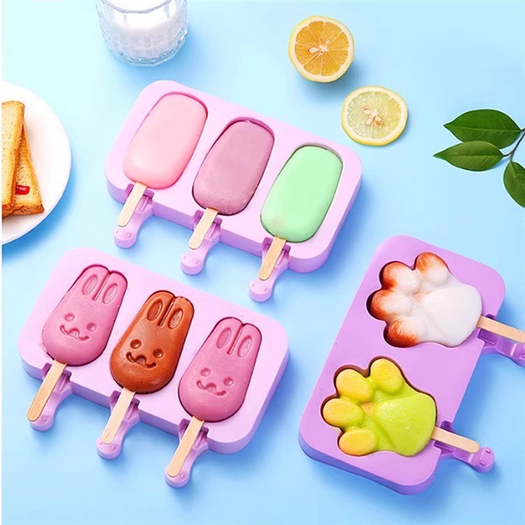 Forma de sorvete para uso doméstico, silicone macio de qualidade alimentar, para fazer picolés caseiros Munchkin, sorvet