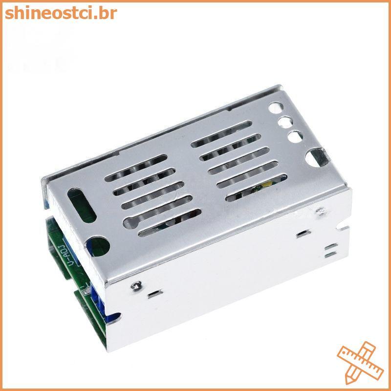 SHINE 1Pcs 6V-55V 10A Módulo De Fonte De Alimentação Do Carregador De Tensão Ajustável Com Caixa De Alumínio 200W MAX DC