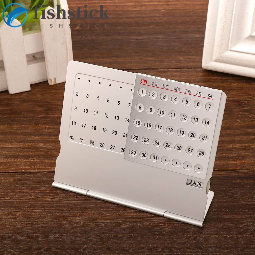 FISHSTICKA 100 Anos Calendário Prata Super Exclusivo Liga De Alumínio Inglês Material De Escritório Decoração De Mesa Pe