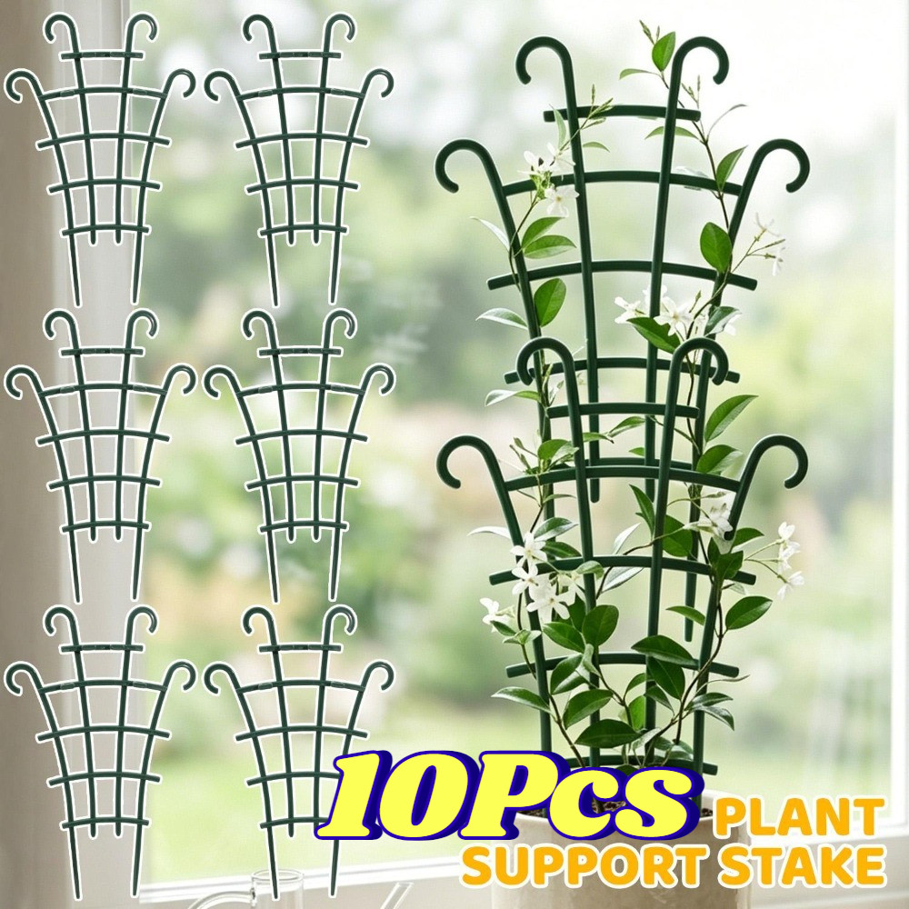 Estrutura De Suporte De Planta Empilhável-Resistente A UV PP Verde Grade De Escalada-Varanda Ajustável Jardim Videira Es