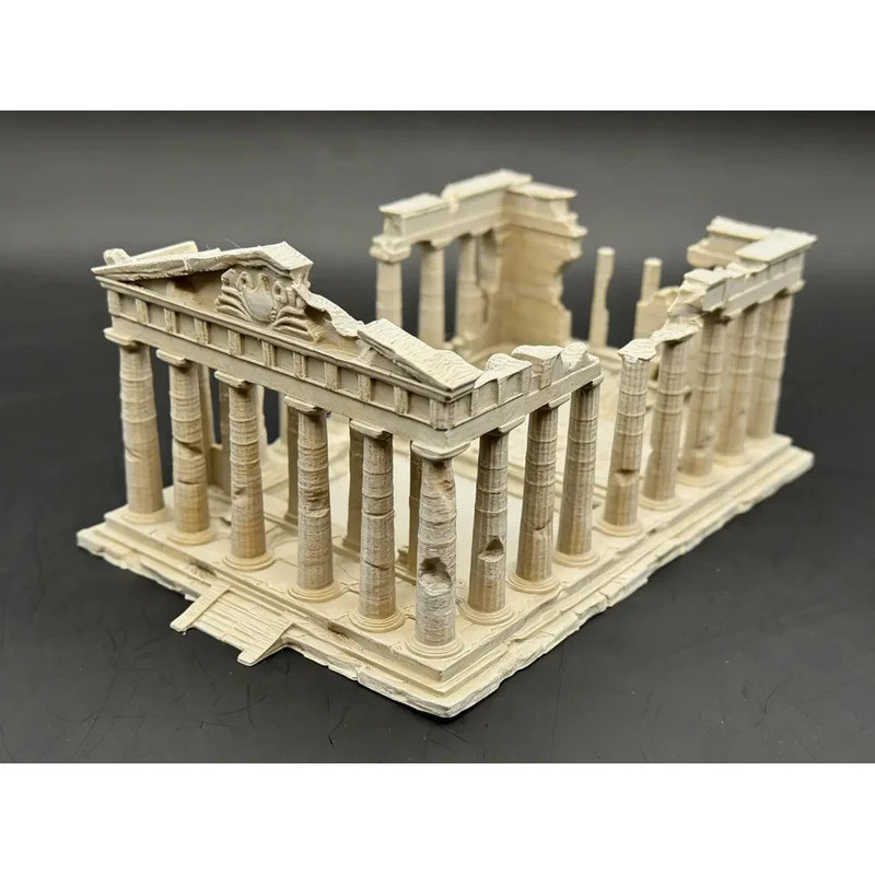 Diorama Em Miniatura Impresso 3D De Modelo De Ruínas De Parthenon , Decorações De Cena De Base