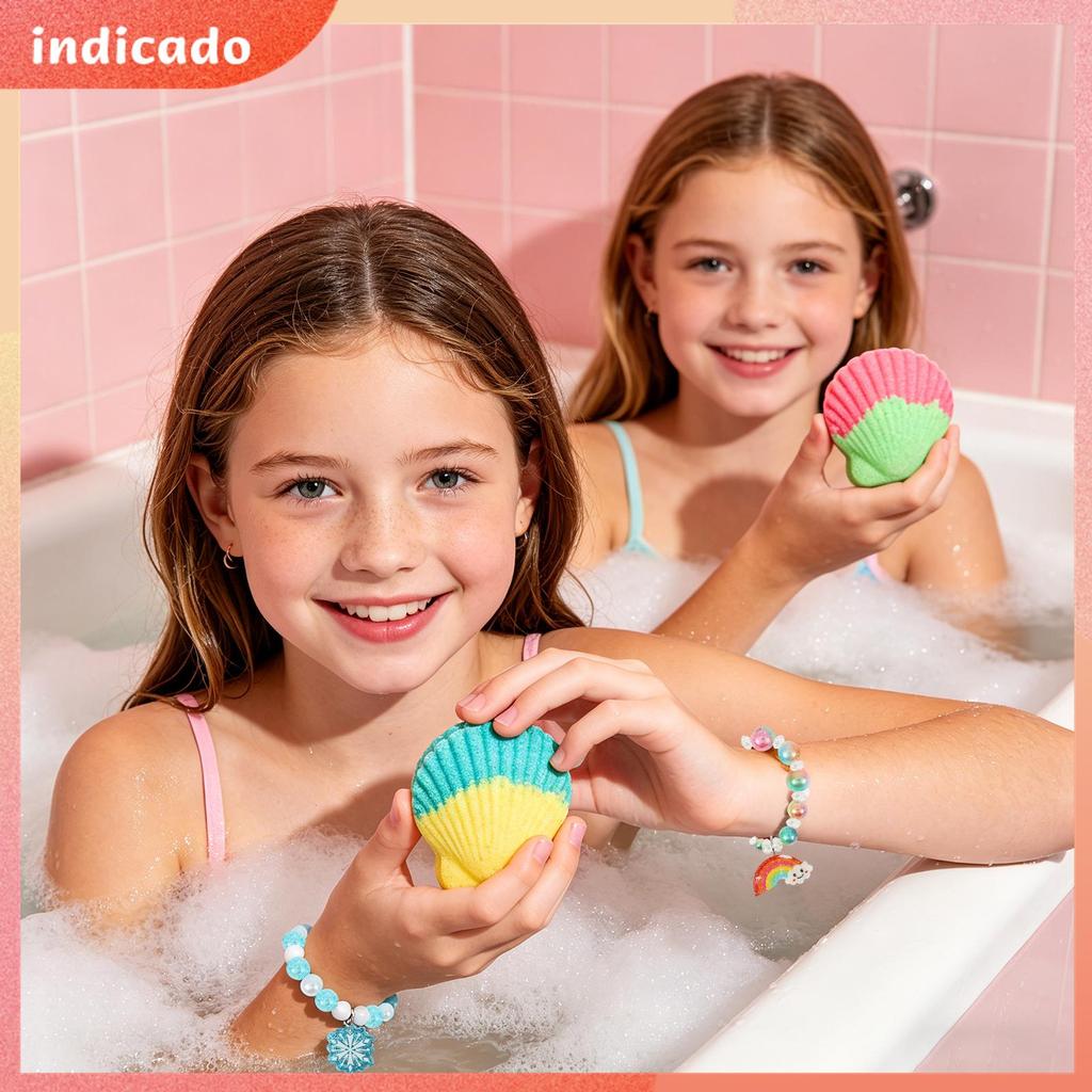 9 Pçs Bombas De Banho Sereia Para Crianças Com Jóias Brinquedos Dentro Artesanal Concha Bolha Bomba Saco Meninas Shopbc0