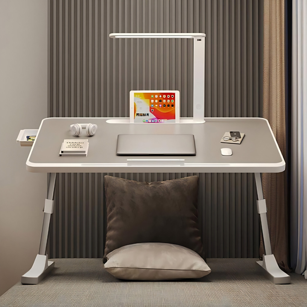 Mesa Portátil Notebook Cama Dobrável Extra Grande 70x45 Oberon Com Led