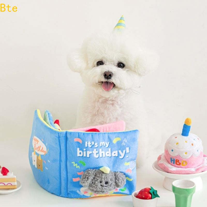 Bte Dog Snuffle Toy Stuffed Chew Brinquedo Aniversário Para Cães Pequenos E Médios