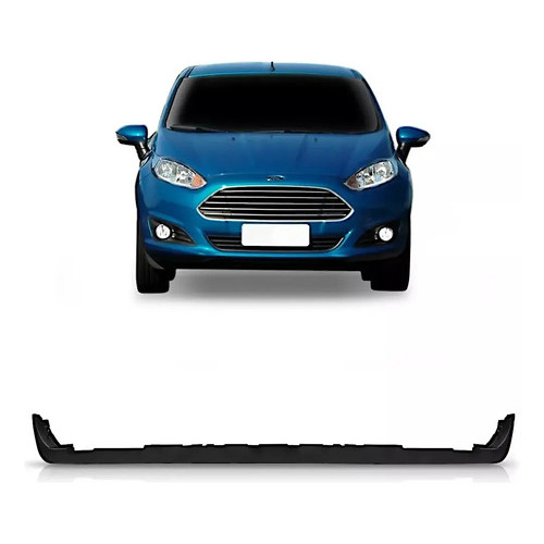 Spoiler Saia Parachoque Dianteiro New Fiesta 2013 2014 2015 Preto