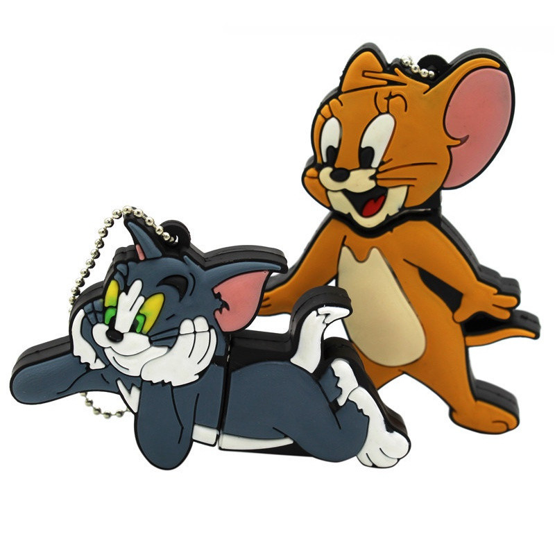 Pendrive de 128GB com Desenho de Gato e Rato, 1GB Jerry, 16GB, 8GB, 64GB, 32GB, 2TB Tom, 1TB Super Capacidade 8863 8863