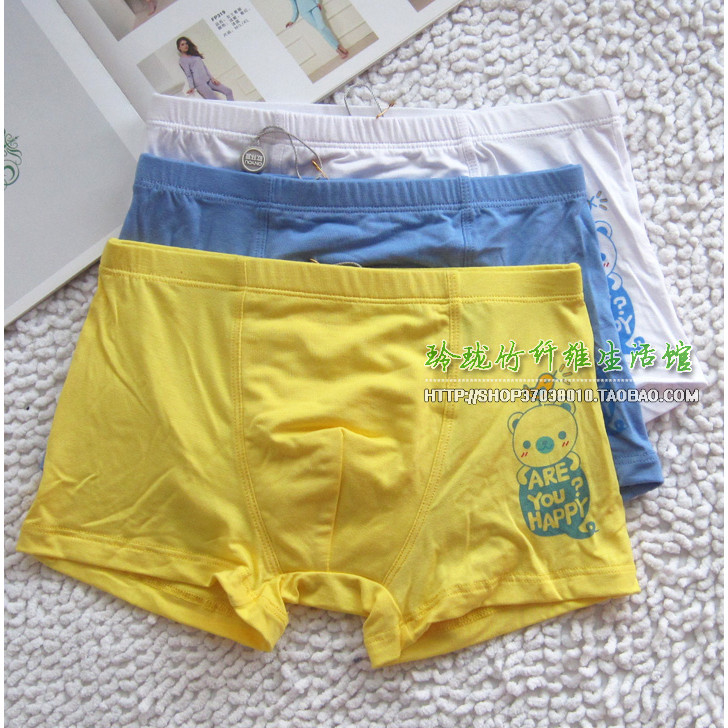 Genuíno Oria fibra de bambu meninos roupa interior dos desenhos animados impresso Boxer roupa interior das crianças estu