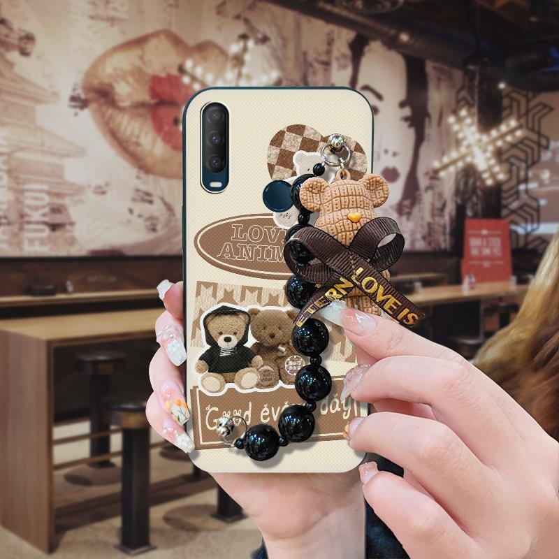 Capa De Telefone À Prova D'água Com Pingente De Pérola Preta Para Alcatel 1S 2020/1V 3L 2020 Simplicidade Cartoon Pulsei