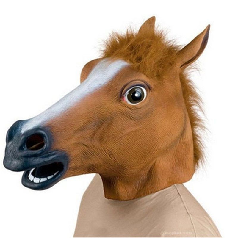 Cos engraçado Animal máscara chapelaria cão Majun cavalo cabeça máscara cavalo chapelaria máscara desempenho adereços