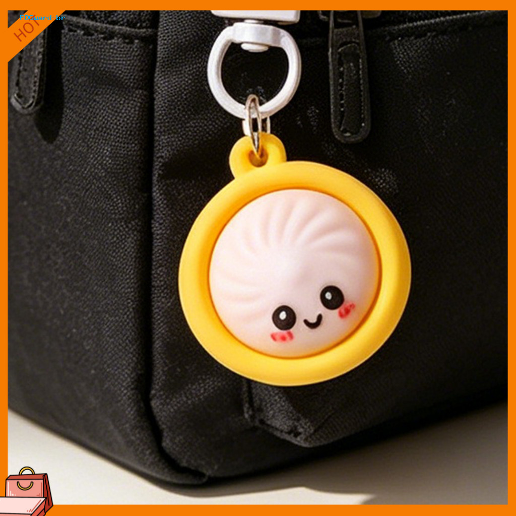 Snack Keyring Mini Dumpling Keychain Pendant 6/8/10 Pcs Cute Soft Cartoon Accessories for Backpacks Keys Bags Office Lan