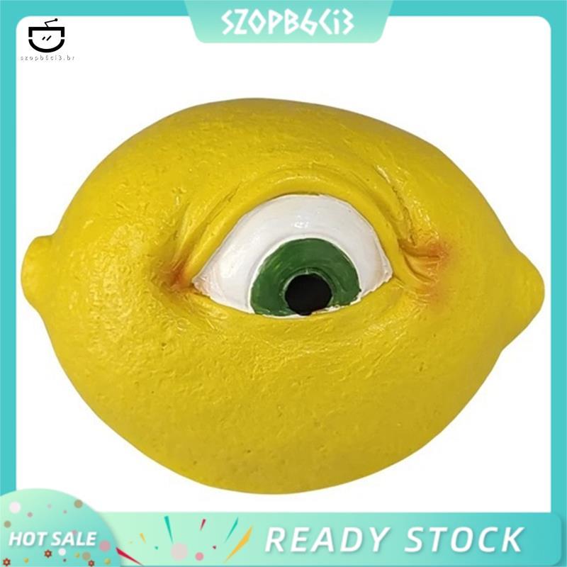 [Em Estoque] Simulação De Estátua De Resina De Frutas Com Olhos Escultura Criativa Decoração De Mesa Para Casa
