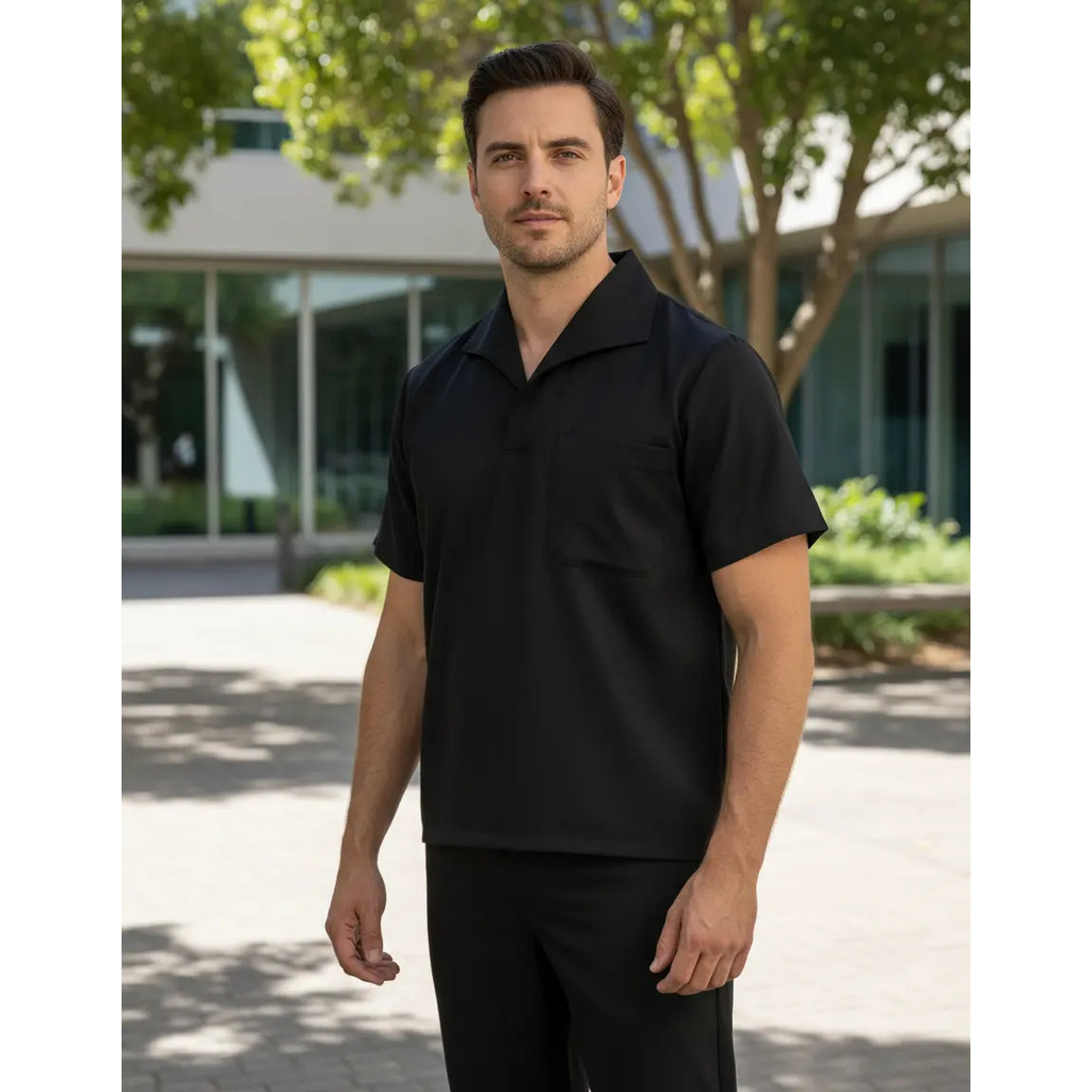 Uniforme Masculino Camisa Gola Italiana Limpeza Produção