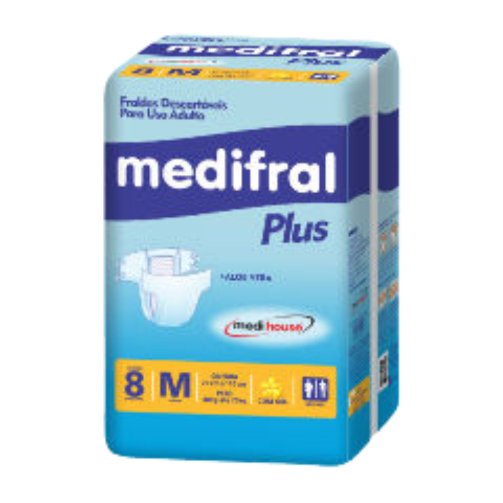 8un Fralda Geriátrica Descartável  M - Medifral Plus