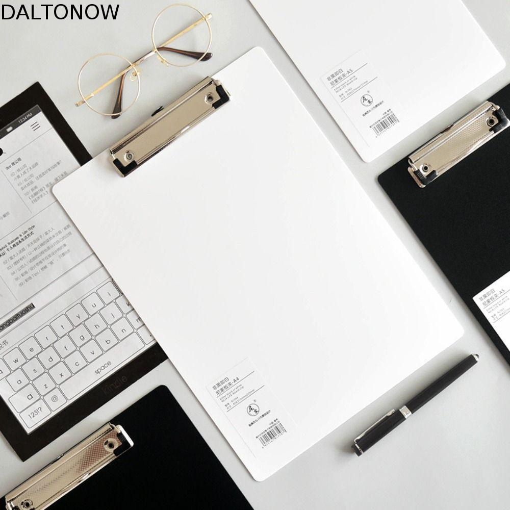 Pasta De Arquivo DALTONOW A4 A5 A6 , Com Clipe Dourado De Baixo Perfil Para Escrita De Tablet , Preto E Branco