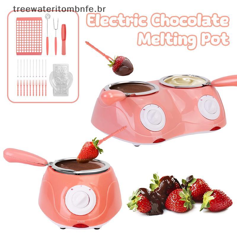 Mini Pote Elétrico Para Derreter Chocolate , Fondue De Fonte , Máquina Aquecedora Leite , Único/Duplo , Derretedor Plugu