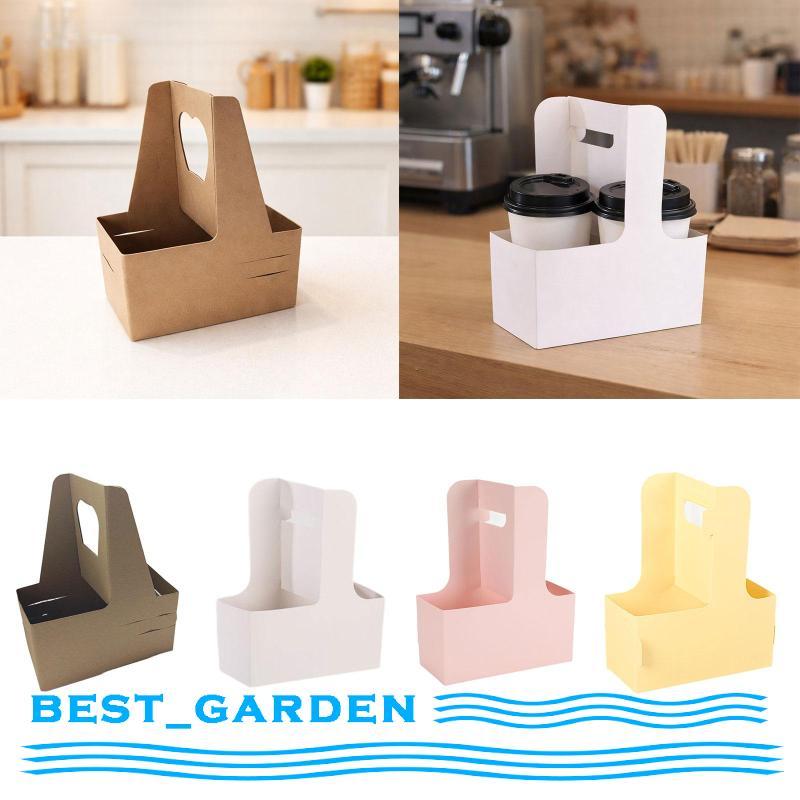 [Best_garden] Alça Porta-Bebidas De 10 Peças Suporte Para Viagem De Copos De Papelão Papel Resistente Adequado Exibição