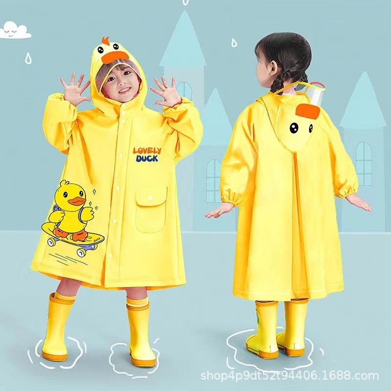 Capa de chuva infantil para meninos e meninas, impermeável, para crianças pequenas, alunos do jardim de infância e do en